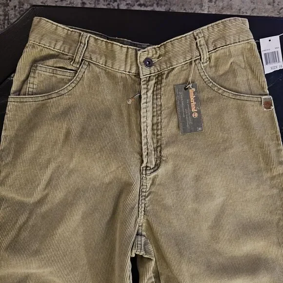 Timberland Y2K Tan Corduroy Pants Sz 16 Youth Boys 28 Baggy Jeans Vintage Cords